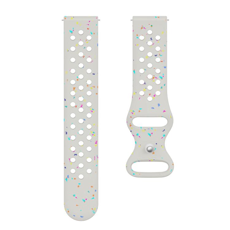 22mm Eco-Friendly Granular Colorful Dots Silicone Watch Band