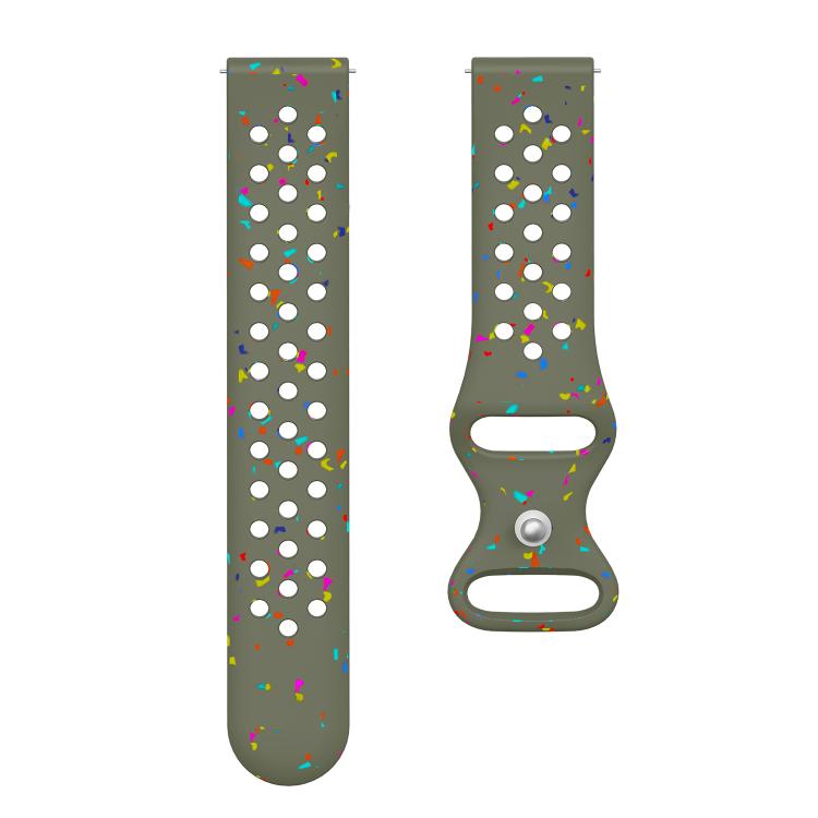 22mm Eco-Friendly Granular Colorful Dots Silicone Watch Band