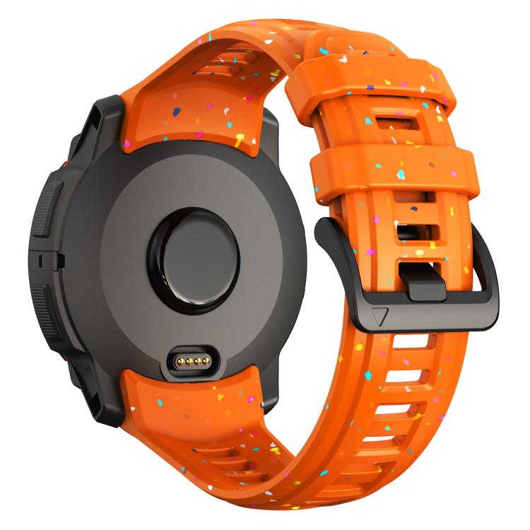 For Garmin Instinct 3 AMOLED / Solar 45mm Eco-Friendly Granular Colorful Dots Silicone Watch Band