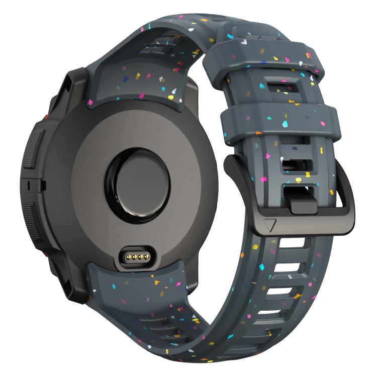 For Garmin Instinct 3 AMOLED / Solar 45mm Eco-Friendly Granular Colorful Dots Silicone Watch Band