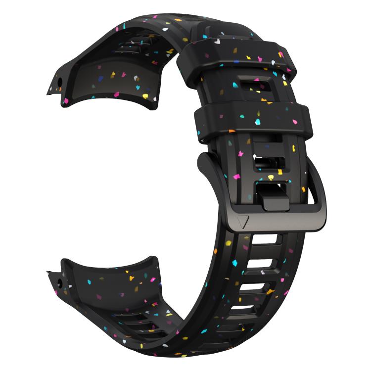 For Garmin Instinct 3 AMOLED / Solar 45mm Eco-Friendly Granular Colorful Dots Silicone Watch Band