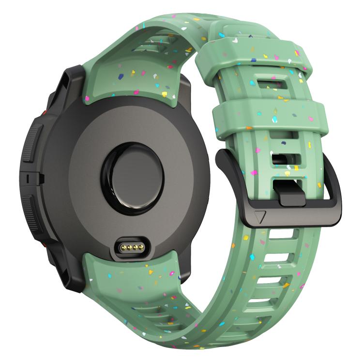 For Garmin Instinct 3 AMOLED / Solar 45mm Eco-Friendly Granular Colorful Dots Silicone Watch Band