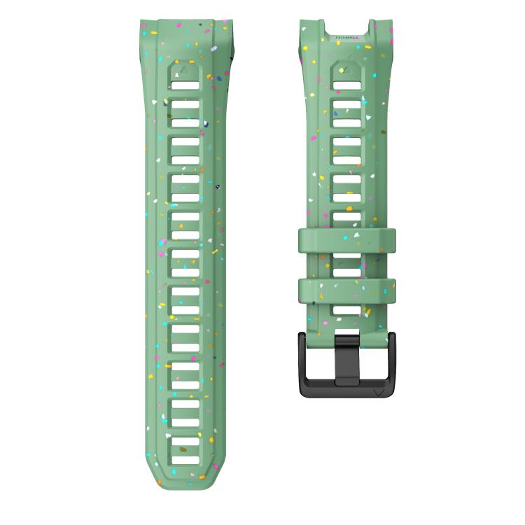 For Garmin Instinct 3 AMOLED / Solar 45mm Eco-Friendly Granular Colorful Dots Silicone Watch Band