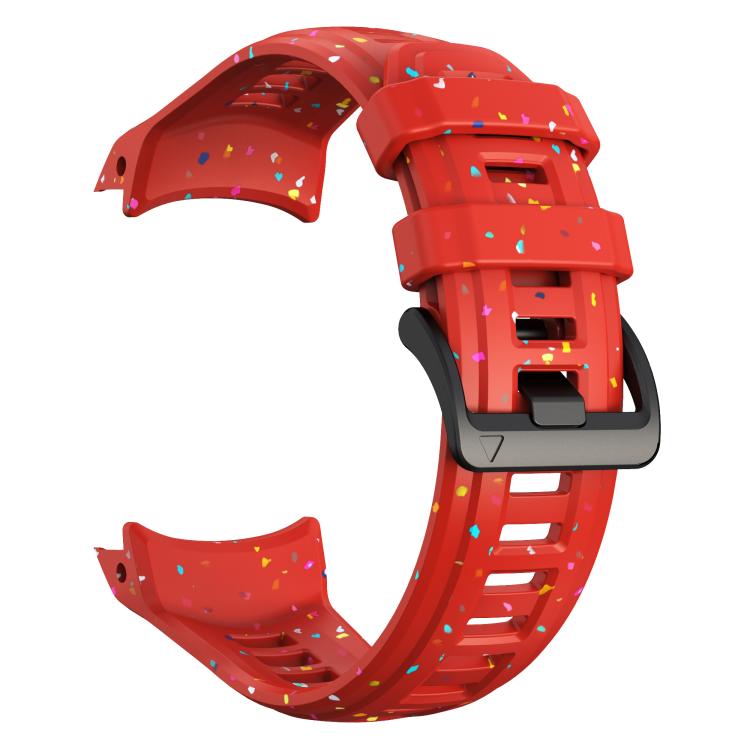 For Garmin Instinct 3 AMOLED / Solar 45mm Eco-Friendly Granular Colorful Dots Silicone Watch Band