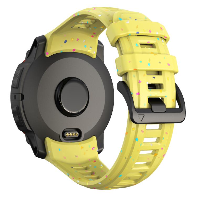 For Garmin Instinct 3 AMOLED / Solar 45mm Eco-Friendly Granular Colorful Dots Silicone Watch Band