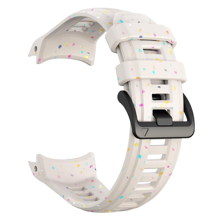 For Garmin Instinct 3 AMOLED / Solar 45mm Eco-Friendly Granular Colorful Dots Silicone Watch Band