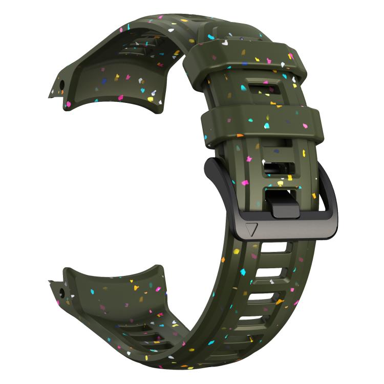 For Garmin Instinct 3 AMOLED / Solar 45mm Eco-Friendly Granular Colorful Dots Silicone Watch Band