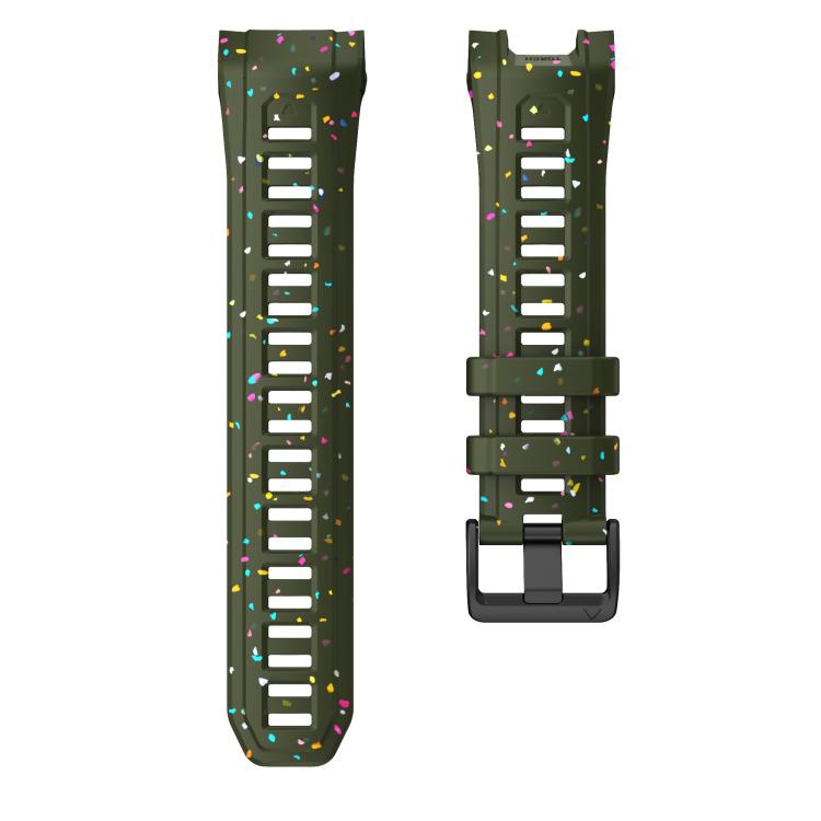 For Garmin Instinct 3 AMOLED / Solar 45mm Eco-Friendly Granular Colorful Dots Silicone Watch Band