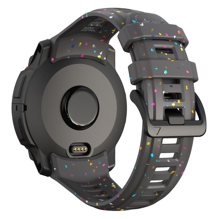 For Garmin Instinct 3 AMOLED / Solar 45mm Eco-Friendly Granular Colorful Dots Silicone Watch Band
