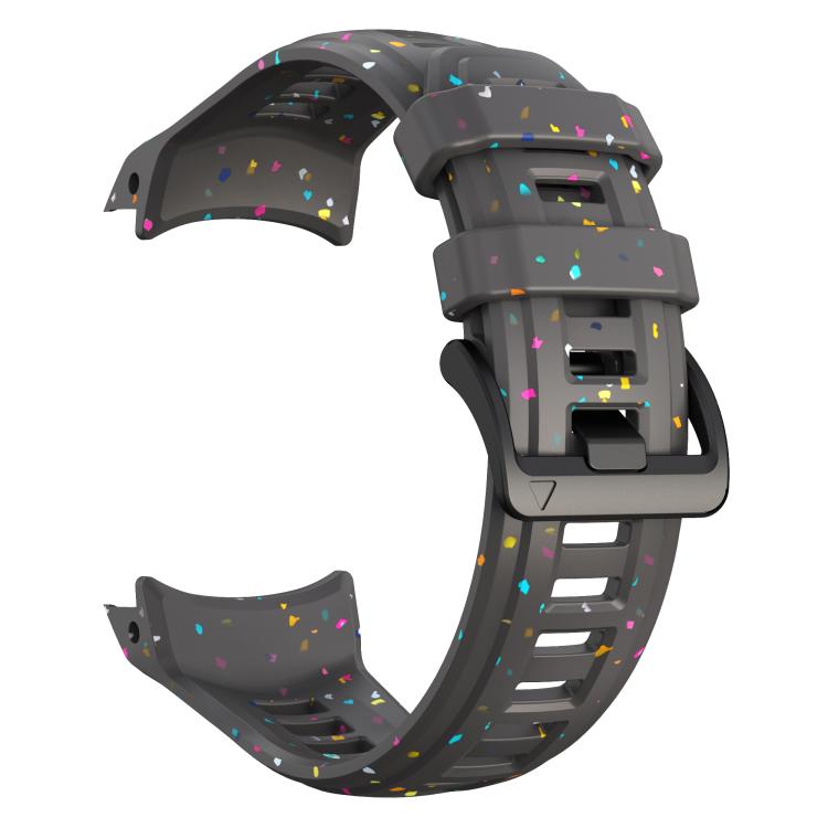 For Garmin Instinct 3 AMOLED / Solar 45mm Eco-Friendly Granular Colorful Dots Silicone Watch Band