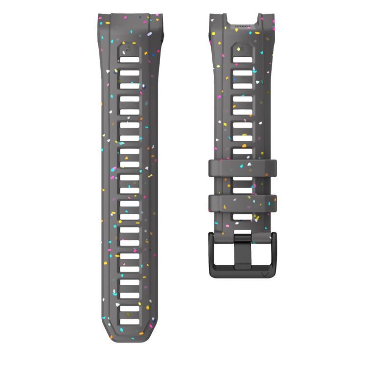 For Garmin Instinct 3 AMOLED / Solar 45mm Eco-Friendly Granular Colorful Dots Silicone Watch Band
