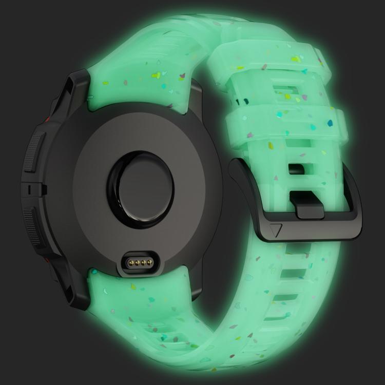 For Garmin Instinct 3 AMOLED / Solar 45mm Eco-Friendly Granular Colorful Dots Silicone Watch Band