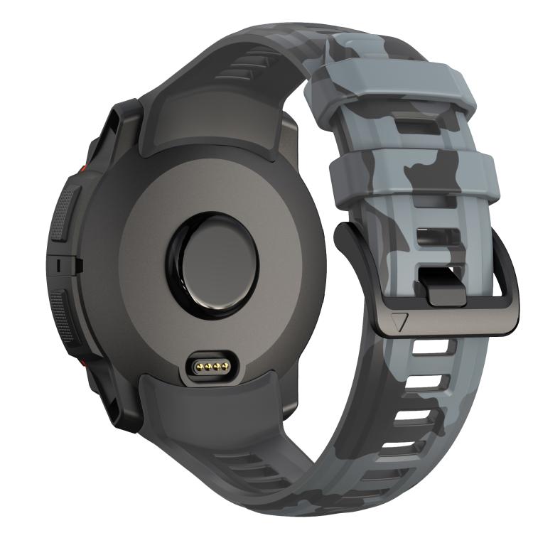 For Garmin Instinct 3 AMOLED / Solar 45mm Camouflage Printed Silicone Watch Band