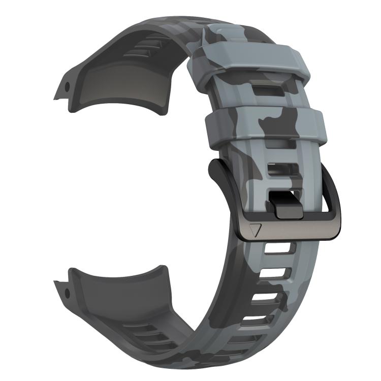 For Garmin Instinct 3 AMOLED / Solar 45mm Camouflage Printed Silicone Watch Band