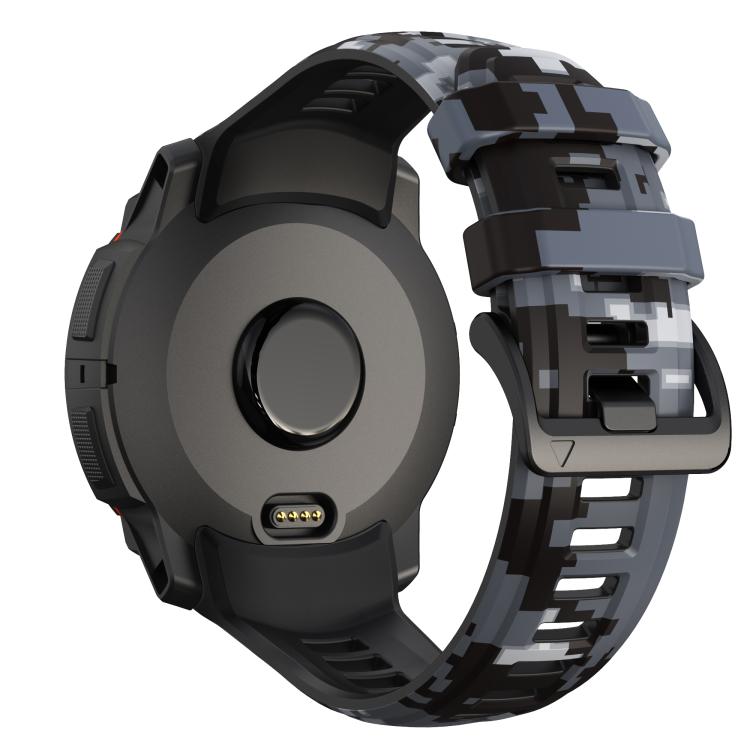 For Garmin Instinct 3 AMOLED / Solar 45mm Camouflage Printed Silicone Watch Band