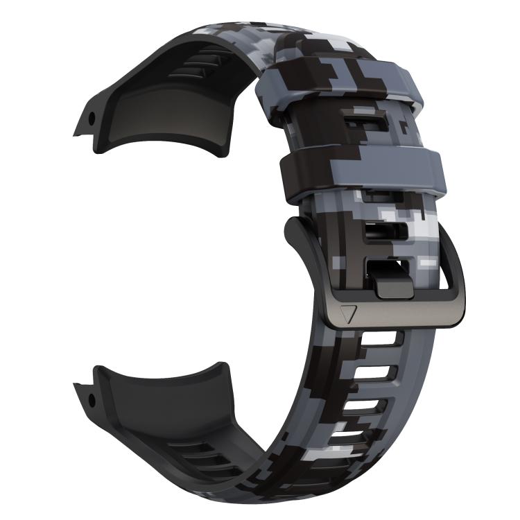 For Garmin Instinct 3 AMOLED / Solar 45mm Camouflage Printed Silicone Watch Band