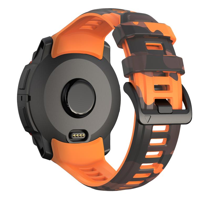 For Garmin Instinct 3 AMOLED / Solar 45mm Camouflage Printed Silicone Watch Band