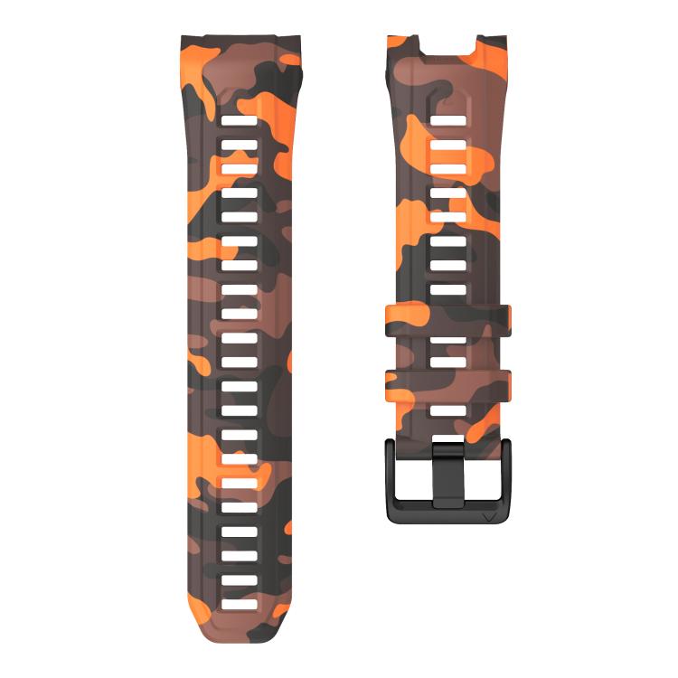For Garmin Instinct 3 AMOLED / Solar 45mm Camouflage Printed Silicone Watch Band
