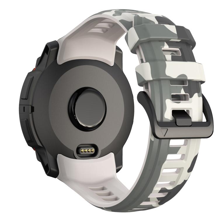 For Garmin Instinct 3 AMOLED / Solar 45mm Camouflage Printed Silicone Watch Band