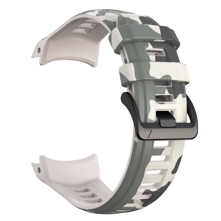 For Garmin Instinct 3 AMOLED / Solar 45mm Camouflage Printed Silicone Watch Band