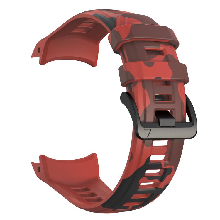 For Garmin Instinct 3 AMOLED / Solar 45mm Camouflage Printed Silicone Watch Band