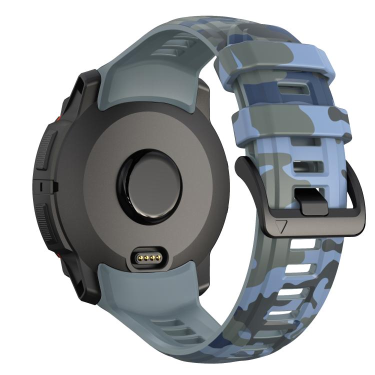 For Garmin Instinct 3 AMOLED / Solar 45mm Camouflage Printed Silicone Watch Band
