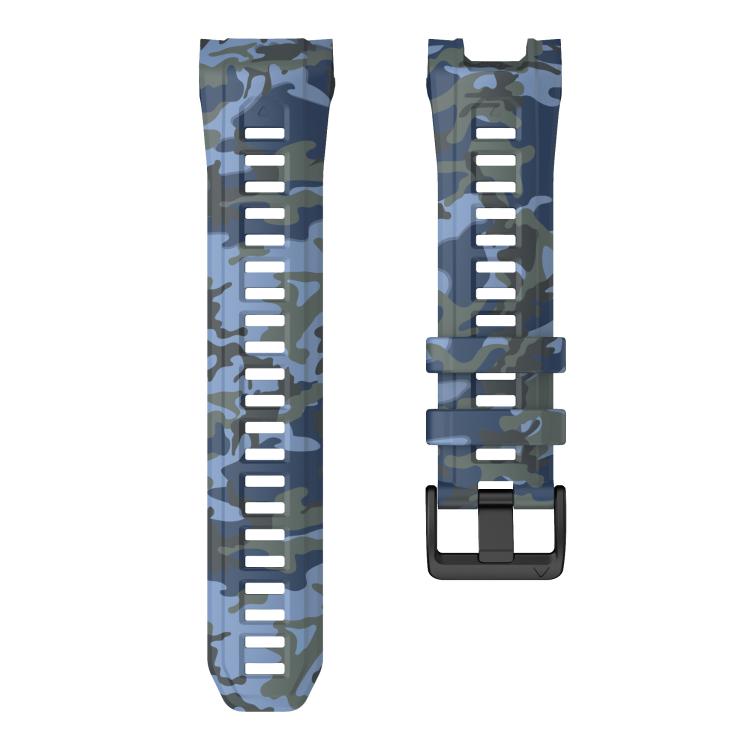 For Garmin Instinct 3 AMOLED / Solar 45mm Camouflage Printed Silicone Watch Band