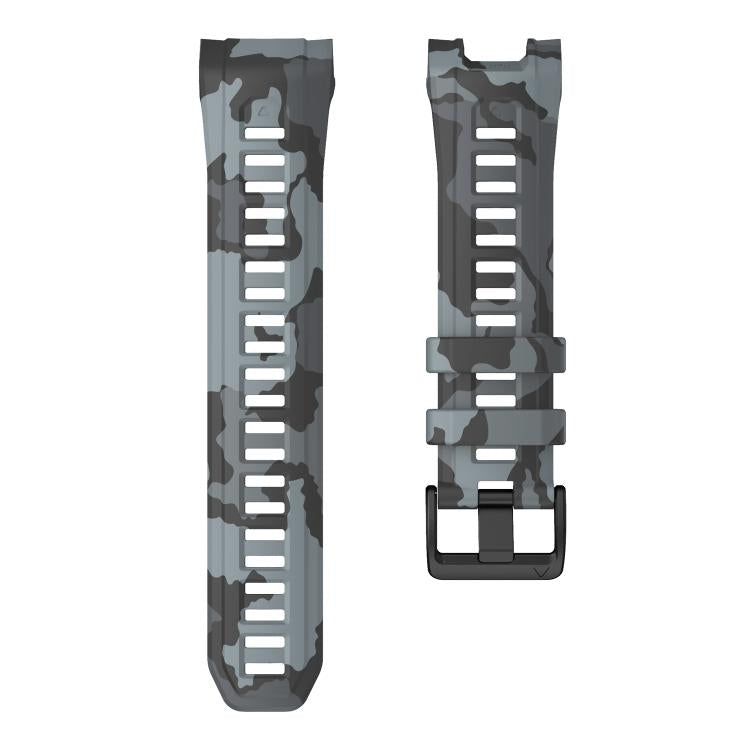 For Garmin Instinct 3 AMOLED / Solar 50mm Camouflage Printed Silicone Watch Band