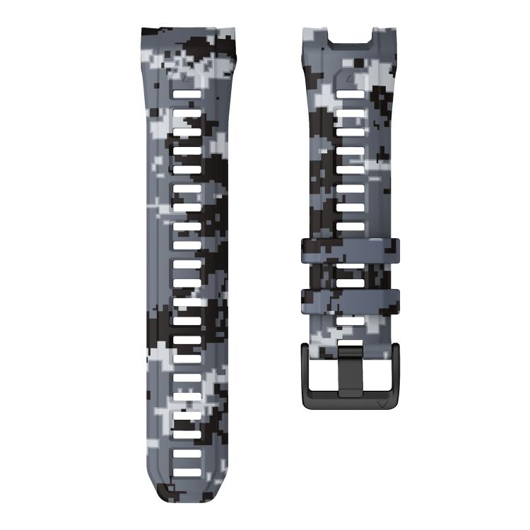 For Garmin Instinct 3 AMOLED / Solar 50mm Camouflage Printed Silicone Watch Band