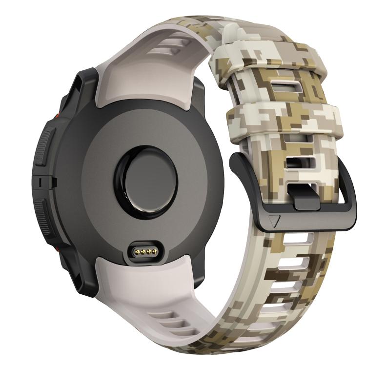 For Garmin Instinct 3 AMOLED / Solar 50mm Camouflage Printed Silicone Watch Band