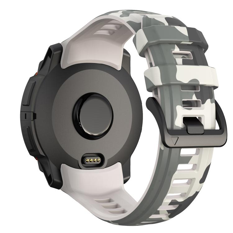 For Garmin Instinct 3 AMOLED / Solar 50mm Camouflage Printed Silicone Watch Band