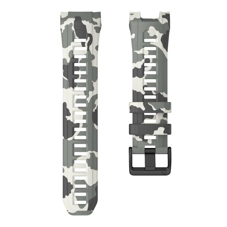 For Garmin Instinct 3 AMOLED / Solar 50mm Camouflage Printed Silicone Watch Band