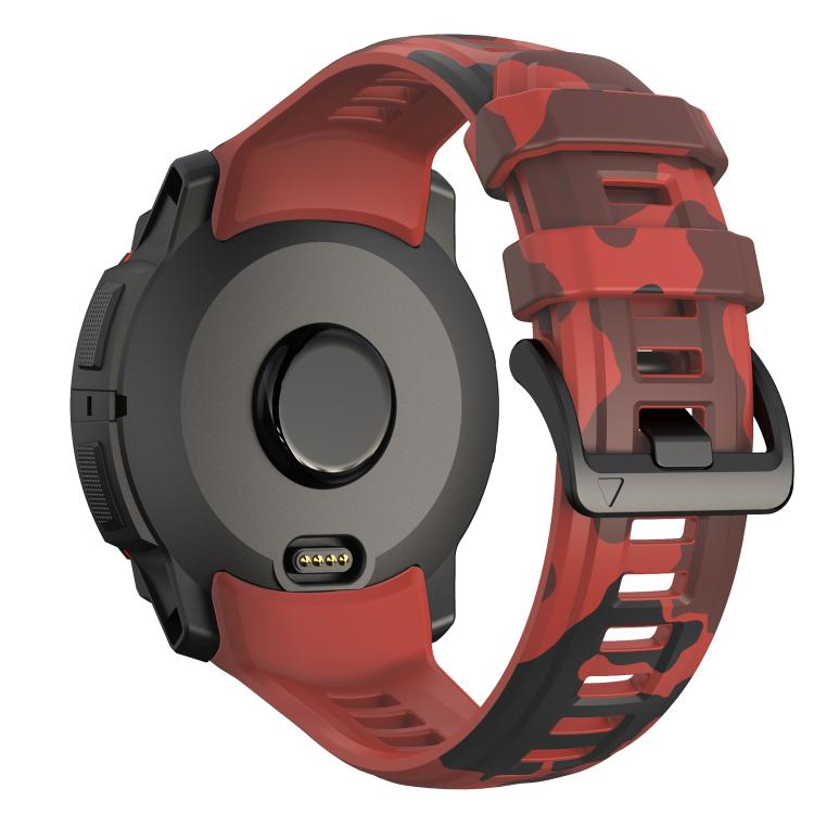 For Garmin Instinct 3 AMOLED / Solar 50mm Camouflage Printed Silicone Watch Band