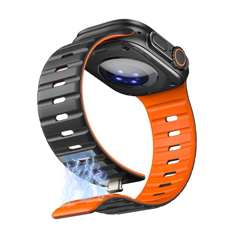 For Apple Watch 46mm / 49mm / 45mm / 44mm Norman Magnetic Silicone Watch Band