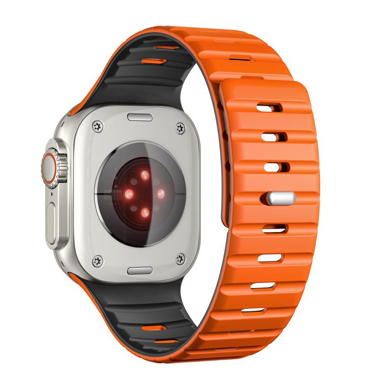For Apple Watch 46mm / 49mm / 45mm / 44mm Norman Magnetic Silicone Watch Band