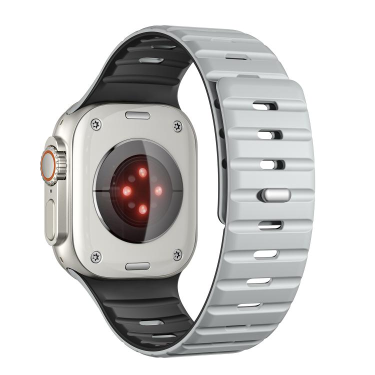 For Apple Watch 46mm / 49mm / 45mm / 44mm Norman Magnetic Silicone Watch Band