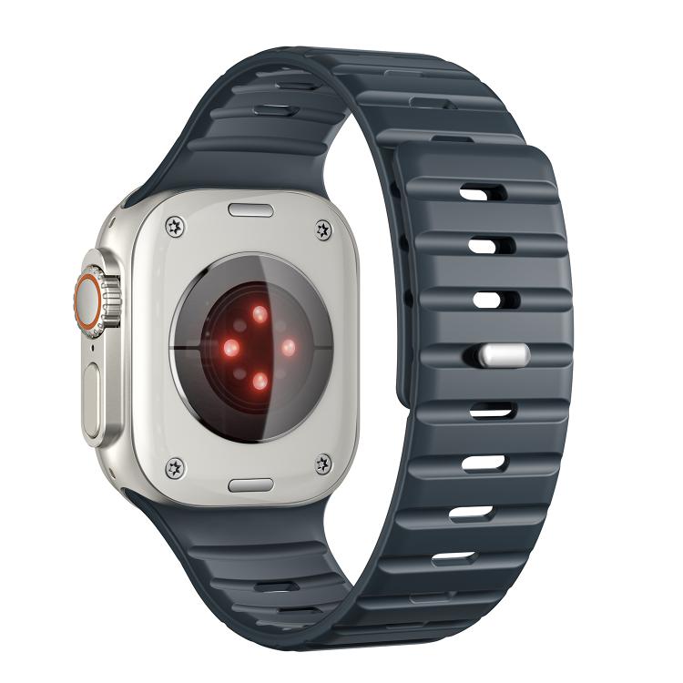 For Apple Watch 46mm / 49mm / 45mm / 44mm Norman Magnetic Silicone Watch Band