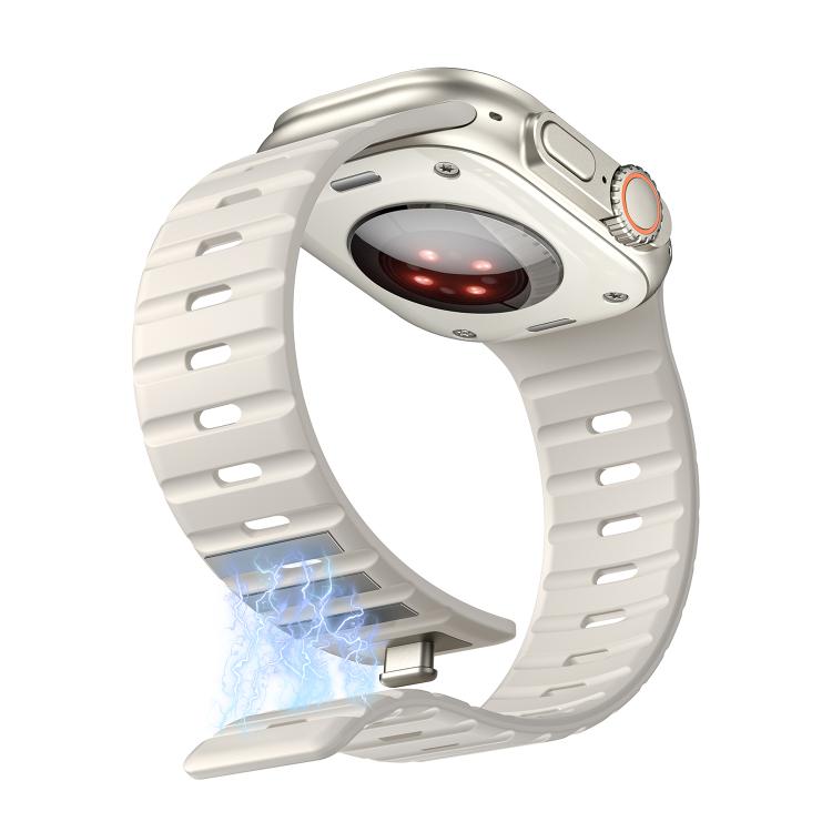 For Apple Watch 46mm / 49mm / 45mm / 44mm Norman Magnetic Silicone Watch Band