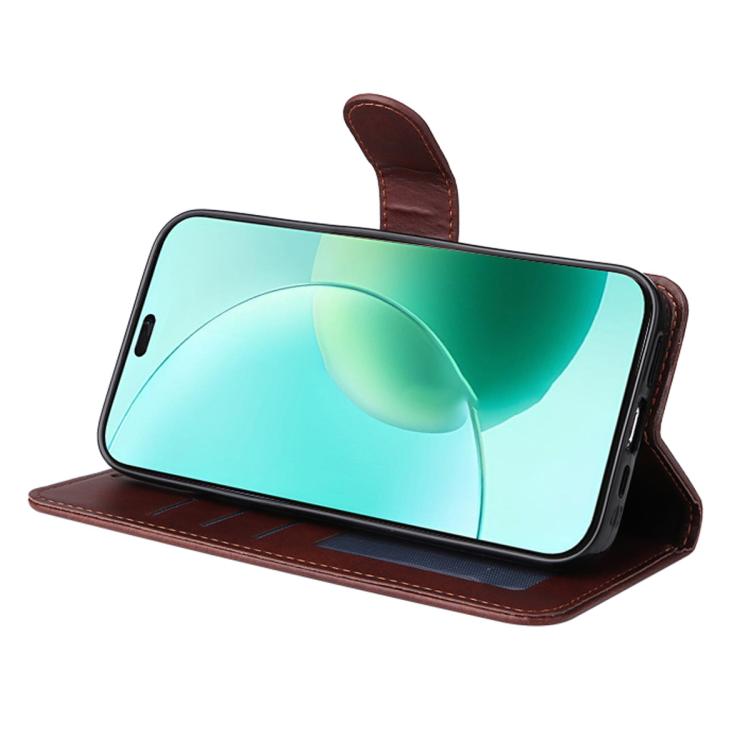 For Honor 400 Lite Global ENKAY Card Wallet Calf Texture Leather Phone Case with Screen Film