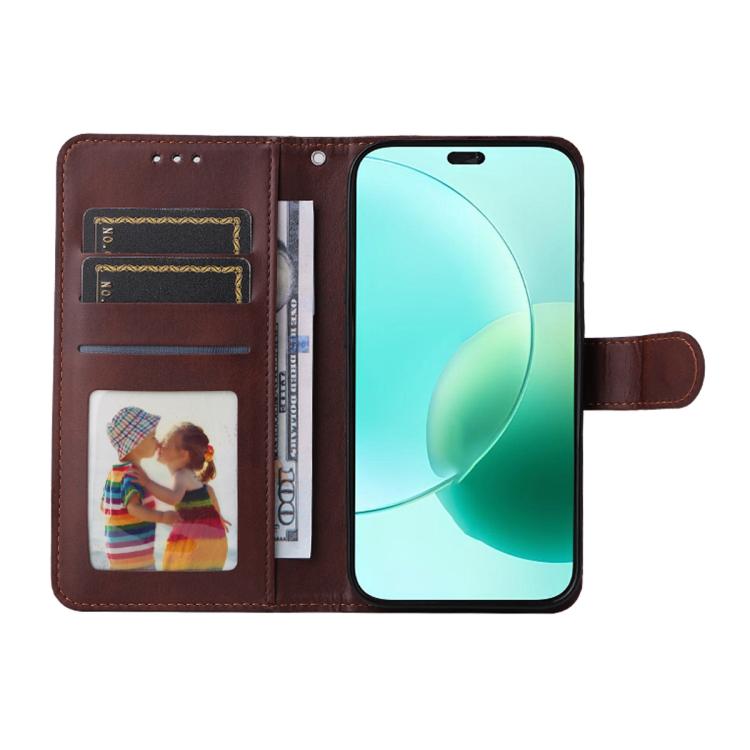 For Honor 400 Lite Global ENKAY Card Wallet Calf Texture Leather Phone Case with Screen Film