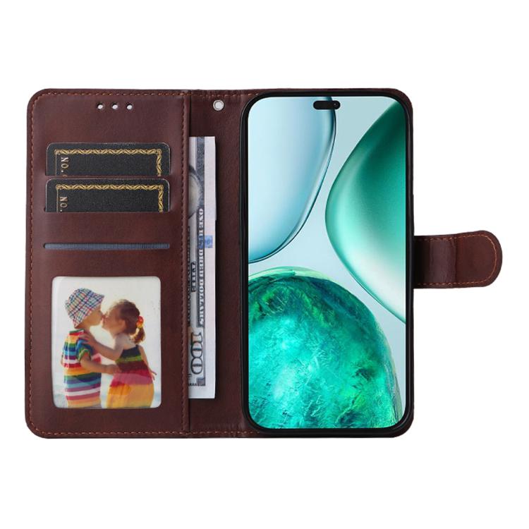 For Honor X8c ENKAY Card Wallet Calf Texture Leather Phone Case with Screen Film