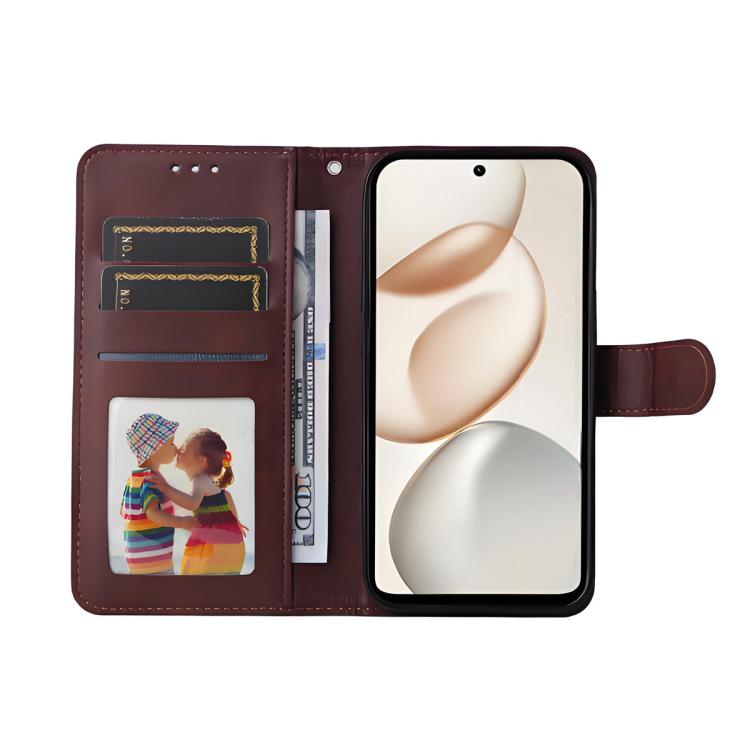 For Honor 400 Smart ENKAY Card Wallet Calf Texture Leather Phone Case with Screen Film