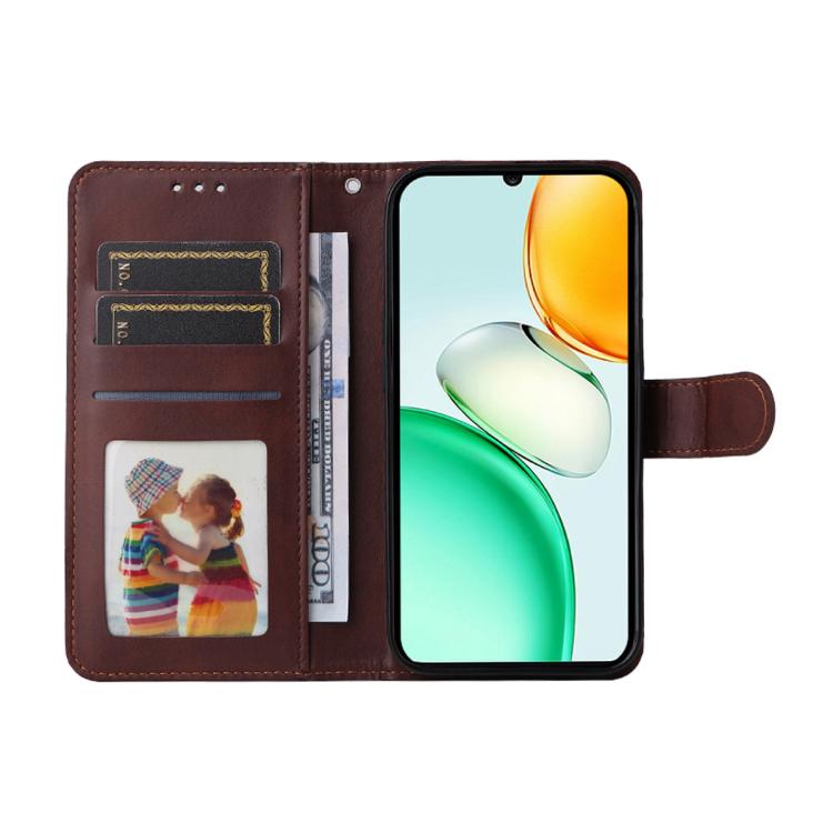 For Honor Play10 4G Global ENKAY Card Wallet Calf Texture Leather Phone Case with Screen Film