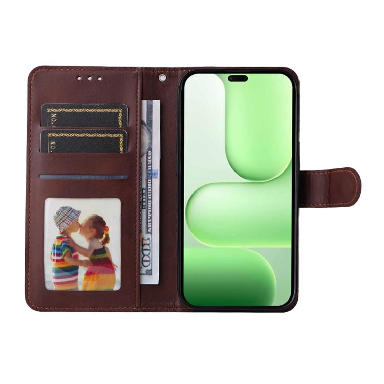 For Honor 600 Lite Global / 500 Smart ENKAY Card Wallet Calf Texture Leather Phone Case with Screen Film