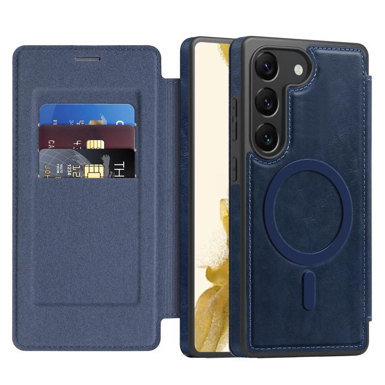 For Samsung Galaxy S22 5G Linton MagSafe Leather Phone Case