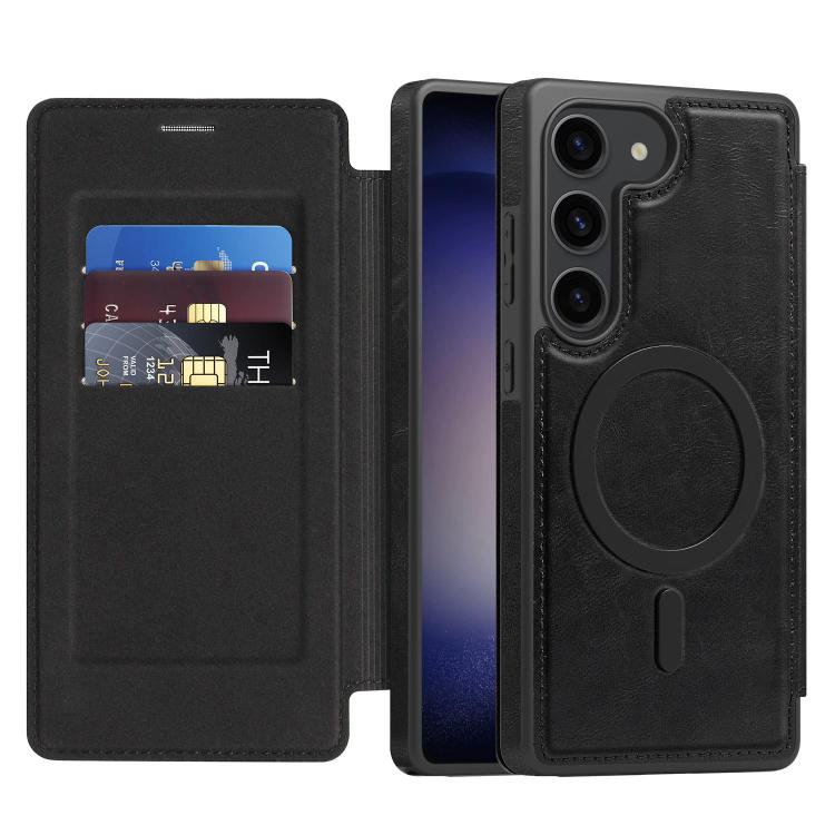For Samsung Galaxy S23+ 5G Linton MagSafe Leather Phone Case
