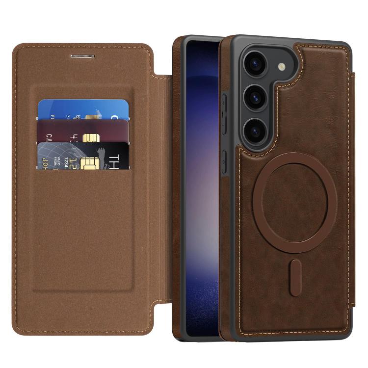 For Samsung Galaxy S23+ 5G Linton MagSafe Leather Phone Case