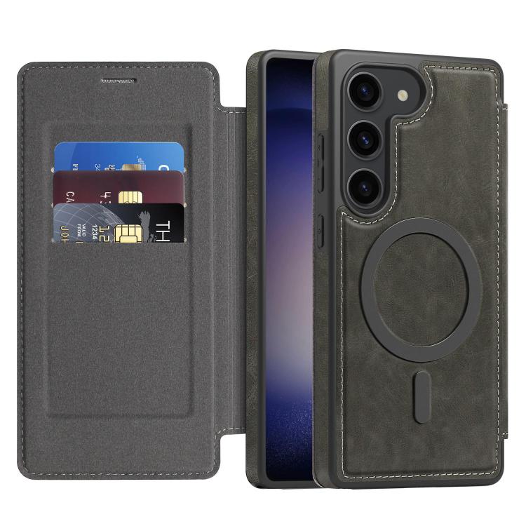 For Samsung Galaxy S23+ 5G Linton MagSafe Leather Phone Case