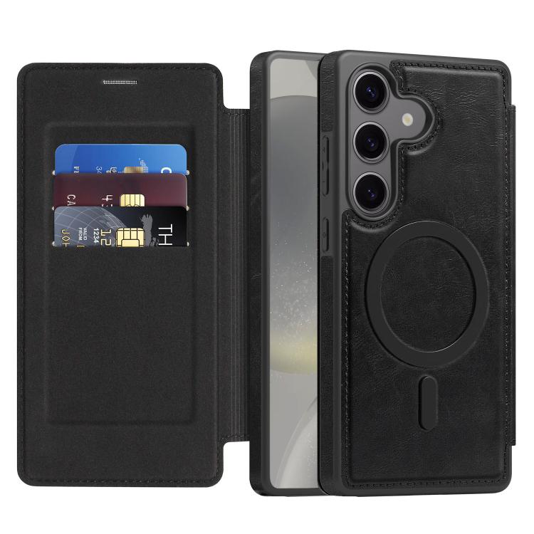 For Samsung Galaxy S24 5G Linton MagSafe Leather Phone Case