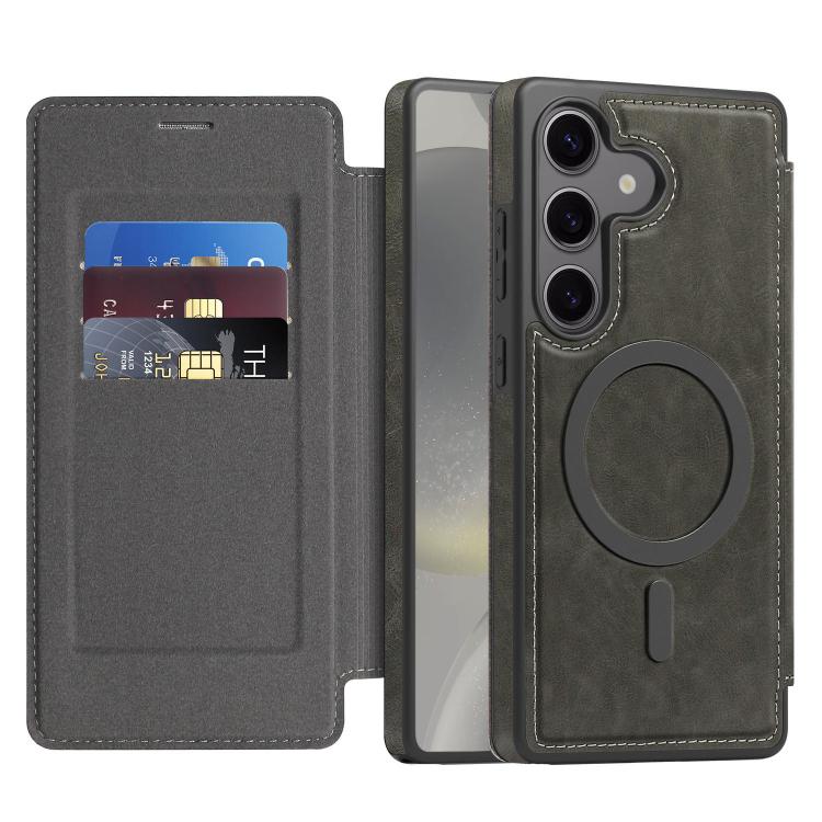For Samsung Galaxy S24 5G Linton MagSafe Leather Phone Case